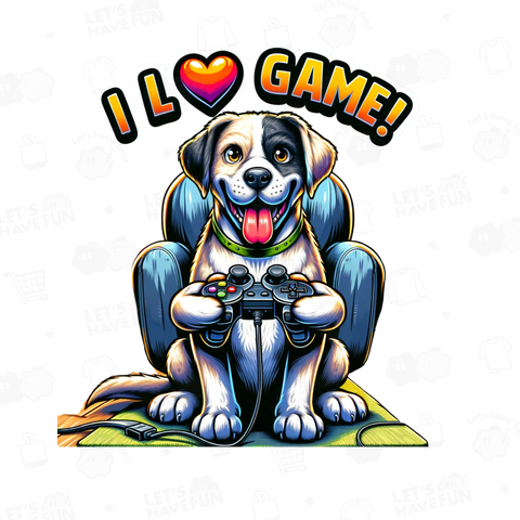 ゲームをする犬