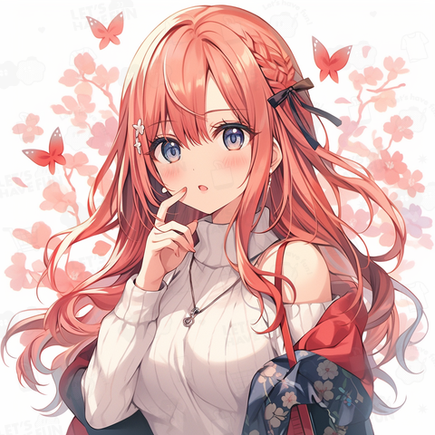 桜髪の美少女