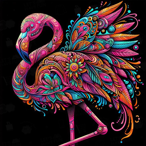 Psychedelic Flamingo 01