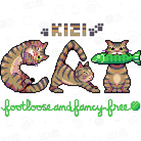 Word Pixelart “CAT” キジ