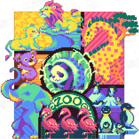 Pixelart graphic “Zoo Animals”