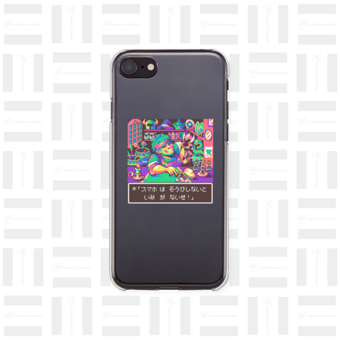 Pixelart graphic “武器防具屋のオッサン” (Colorful) スマホケース用