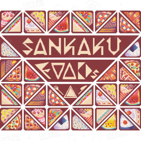Pixelart graphic “SANKAKU FOODs” レッド