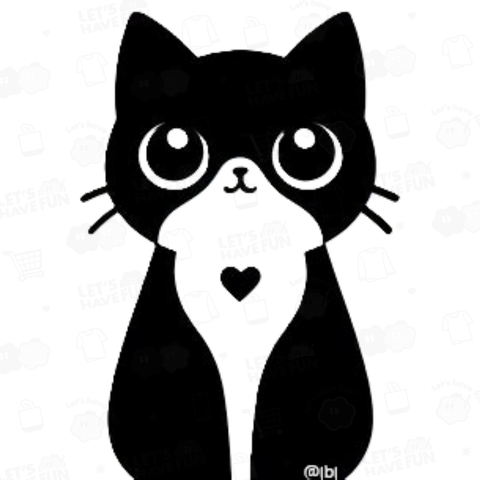 白黒猫ちゃん ♡ポイント