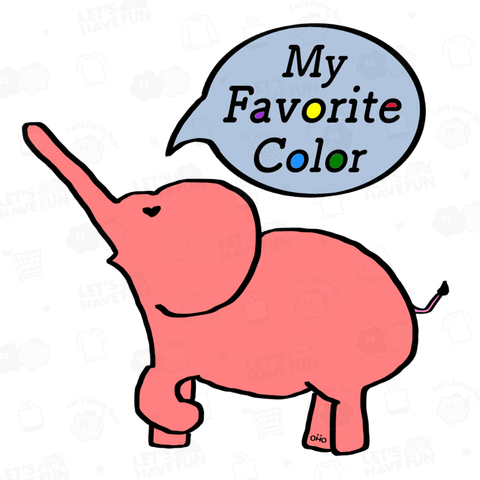 free colored animals~ゾウver~