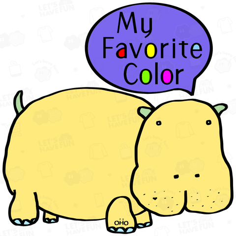 free colored animals~カバver~