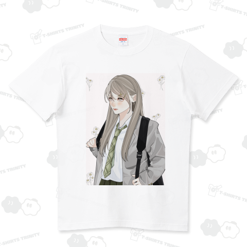 制服と女の子 ハイクオリティーTシャツ(5.6オンス)