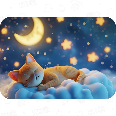 雲の上で眠るネコ - cat sleeping on a cloud -