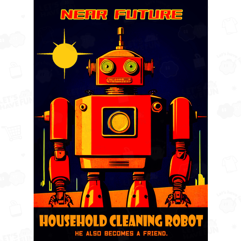 レトロな近未来のお掃除ロボット