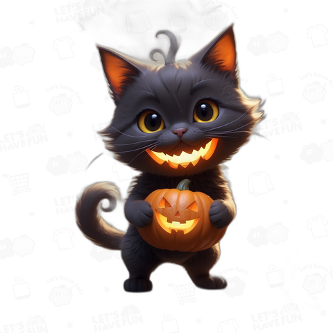 かわいい子猫とハロウィンかぼちゃで楽しい時間を!