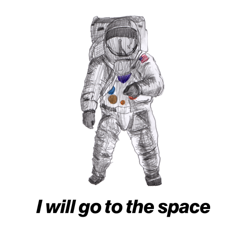 宇宙飛行士 メッセージ デザインtシャツ通販 Tシャツトリニティ