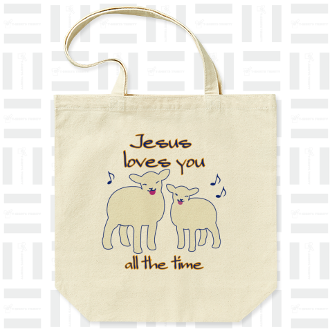 JESUS LOVES YOU #3 sheep トートバッグ Mサイズ
