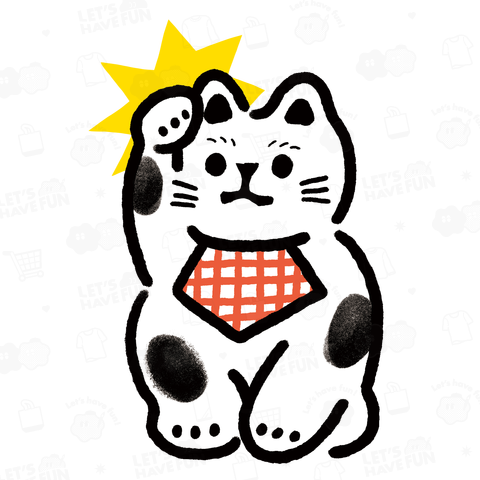 招き猫さん(オレンジ)