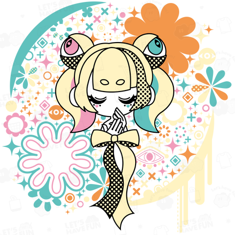 花環【バックプリント】black