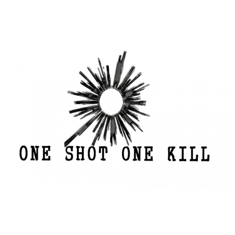 One Shot One Kill 弾痕ver黒 デザインtシャツ通販 Tシャツトリニティ