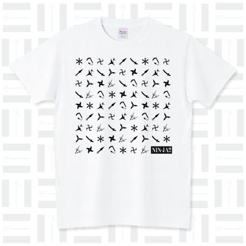 忍具アイコン(モノグラム)（Tシャツ）|デザインTシャツ通販【Tシャツ