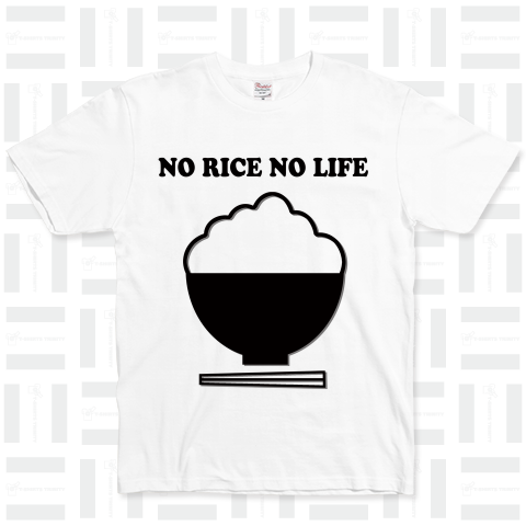 NO RICE NO LIFE ベーシックTシャツ(5.0オンス)