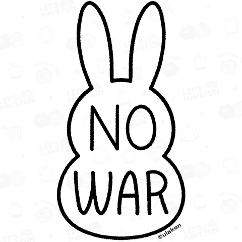 NO WAR BUNNY シンボル 白