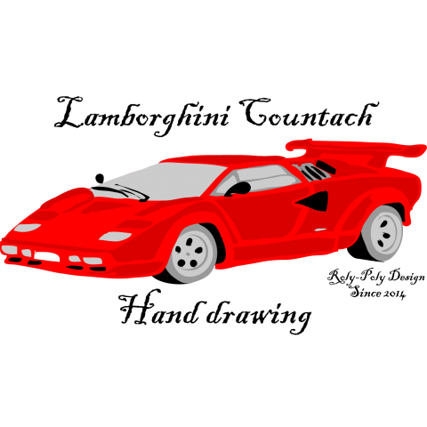 Lamborghini Countach デザインtシャツ通販 Tシャツトリニティ