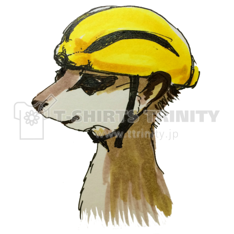 Meerkat Wearing Lemon Helmet ミーアキャット レモンヘルメット デザインtシャツ通販 Tシャツトリニティ