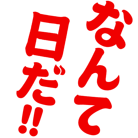 なんて日だ!!