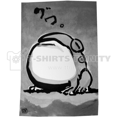 ★カエル。グワ白黒【カエルTシャツ】