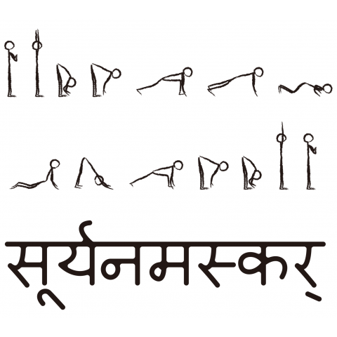 ヨガ 太陽礼拝A-2