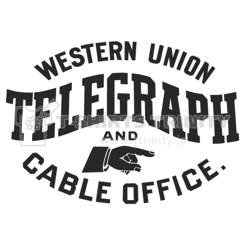 Western Union Vintage Sign_BLK