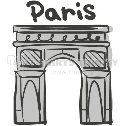 Paris 凱旋門 デザインtシャツ通販 Tシャツトリニティ