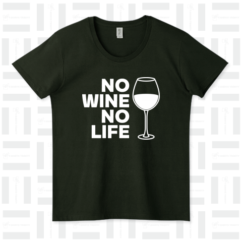 ノーワインノーライフ ワイングラスデザイン ワイン党 お酒 ホワイト