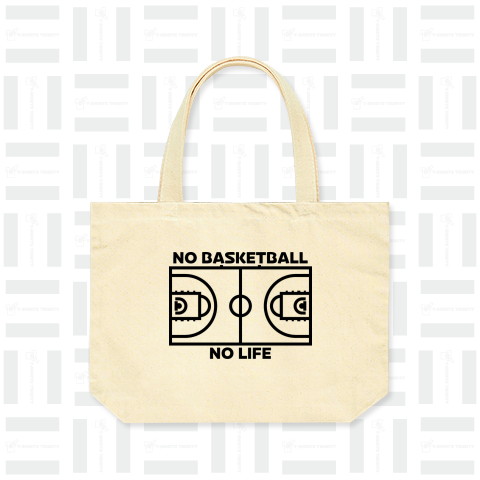 ノーバスケットボールノーライフ コートデザイン 籠球 ブラック