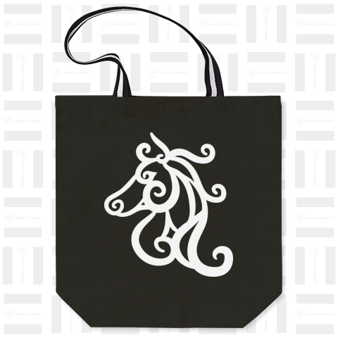 馬デザインのアイヌ紋様 ウンマ ホワイト