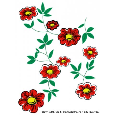 レトロカワイイ赤い花