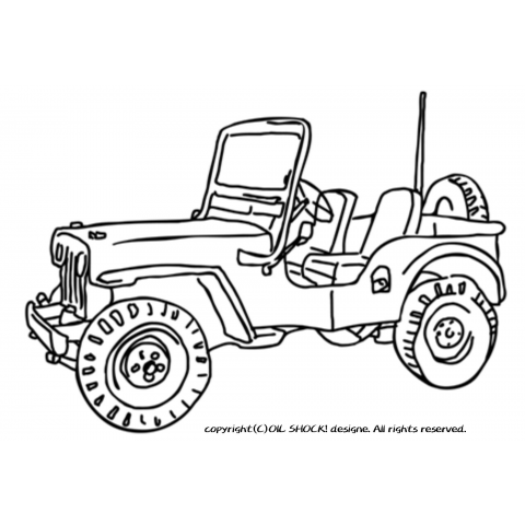 Jeep イラスト ライン画