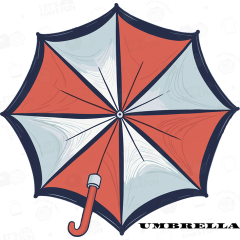 白と赤のかわいい傘