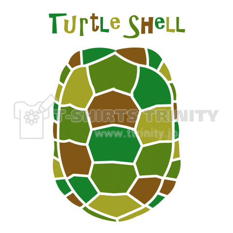 Turtle Shell (亀さんの甲羅)_迷彩色_左胸配置