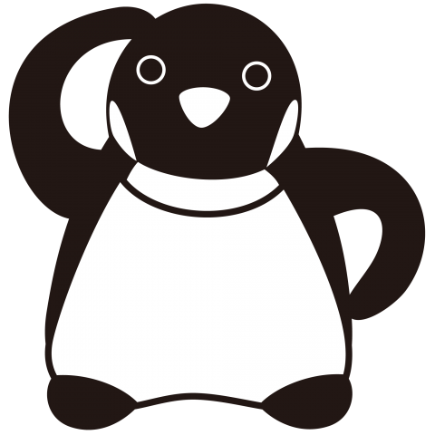 オドロキのペンギン白黒