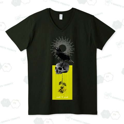 UA -yellow- VネックTシャツ(4.3オンス)