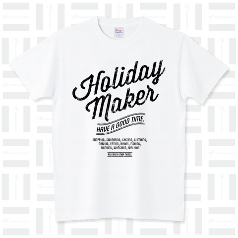 HOLIDAYMAKER 黒文字【ヴィンテージ風】 スタンダードTシャツ(5.6オンス)