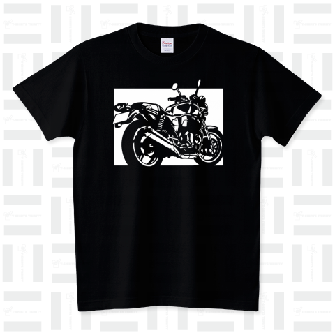 切り紙屋 ホンダ(HONDA) CB1100の切り絵(白)（Tシャツ）|デザインT