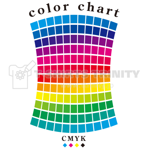 カラーチャート デザインtシャツ通販 Tシャツトリニティ