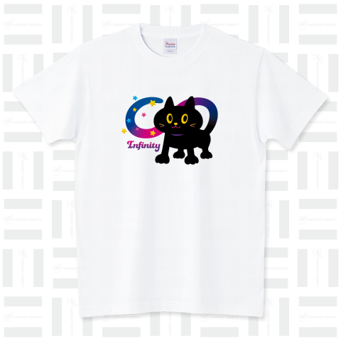 無限大ネコ(子猫) スタンダードTシャツ(5.6オンス)