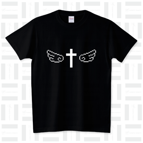 8-bit Angel Cross #White