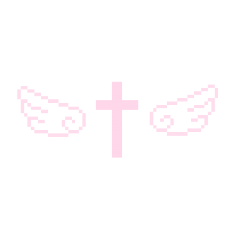 8 Bit Angel Cross Pink デザインtシャツ通販 Tシャツトリニティ