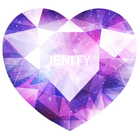 Big Polygon Heart Diamond #Purple