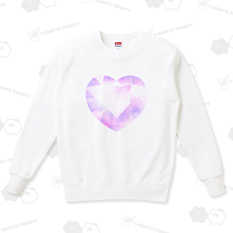 Big Polygon Heart Diamond #Pastel Purple