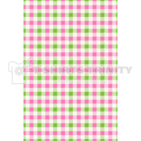 レトロチェック ピンク グリーン デザインtシャツ通販 Tシャツトリニティ