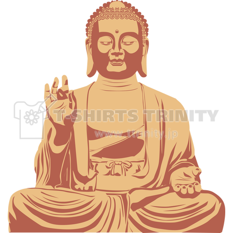 仏陀 ブッダ お釈迦様 仏教 仏像 デザインtシャツ通販 Tシャツトリニティ