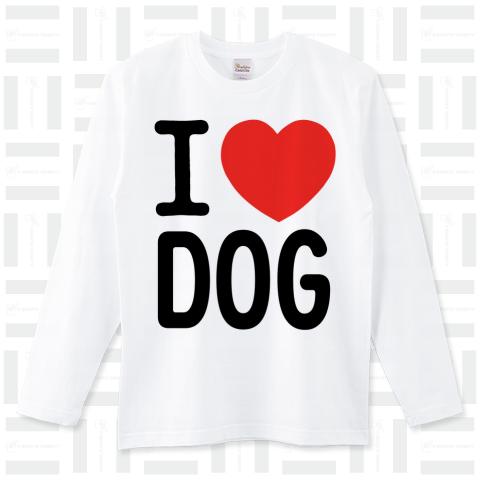 I LOVE Tシャツ アルファベット3文字 黒ロゴ(DOGの部分を変更出来ます!)