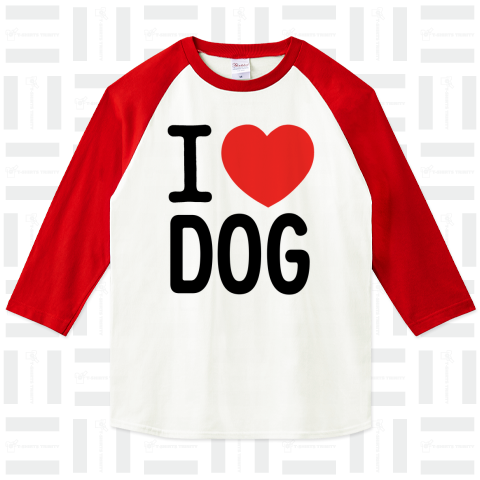 I LOVE Tシャツ アルファベット3文字 黒ロゴ(DOGの部分を変更出来ます!)